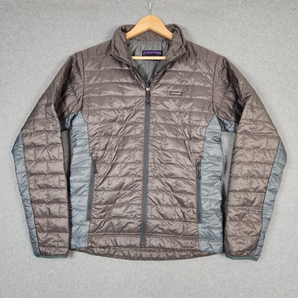 Patagonia Jacket Men Small Grey Nano Puff Puffer Hiking Packable 84212 Grey